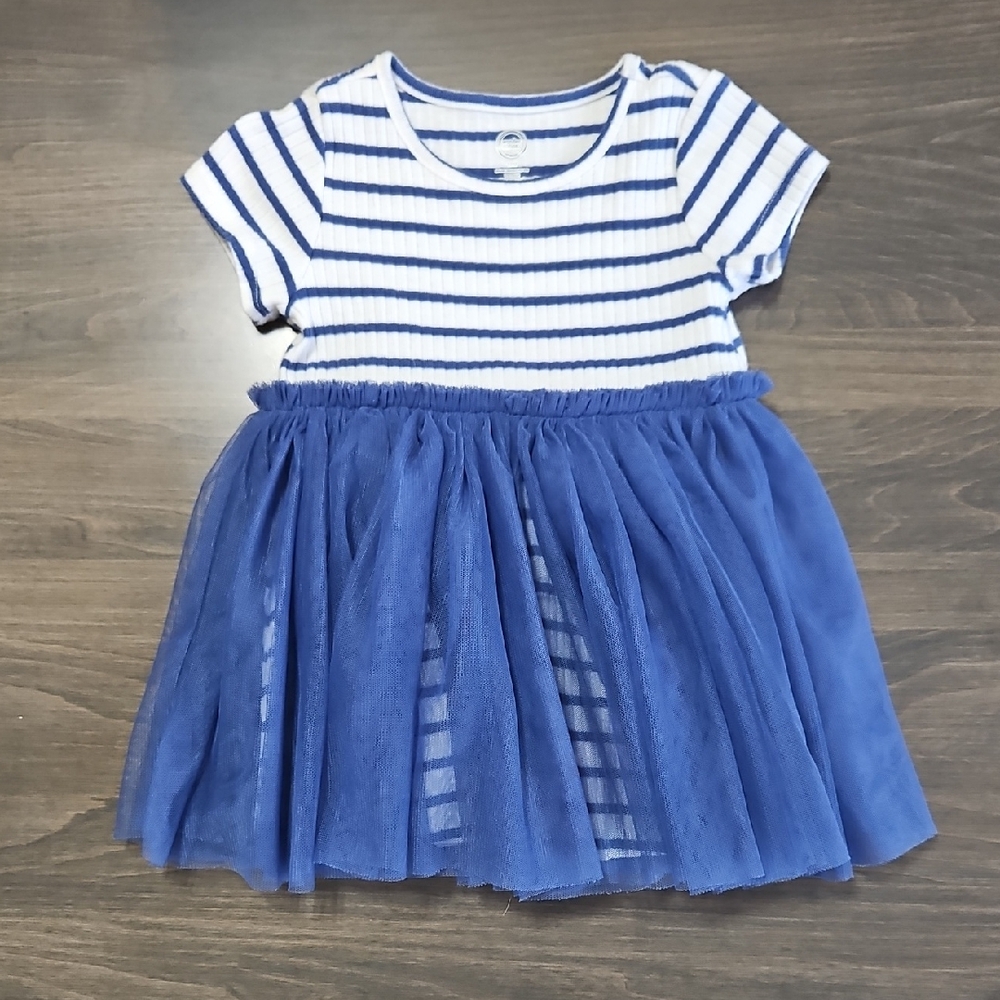 Wonder Nation Navy and White Striped Tutu Dress 18M